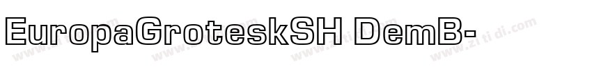 EuropaGroteskSH DemB字体转换